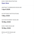 Check out the Regular Fee Deadline !! APASL STC 2026 Singapore