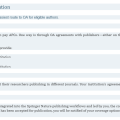 Please check out the info on Springer’s open access deals !!